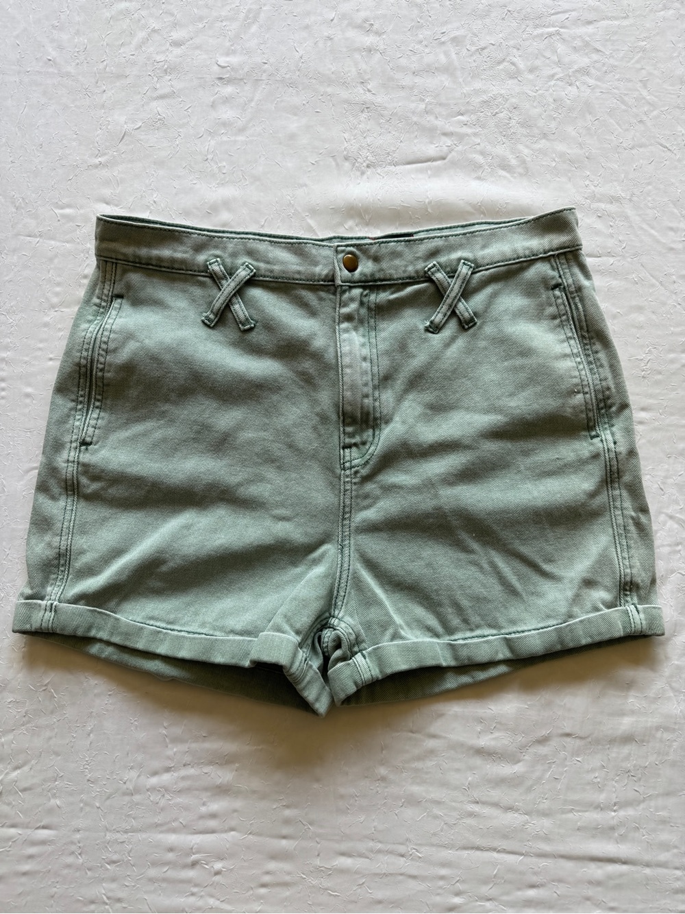BDG High-Rise Sage Green Denim Shorts Urban Outfitters 28